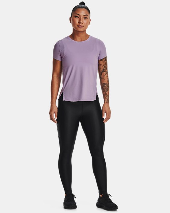 Women's UA Iso-Chill Run Ankle Tights in Black image number 2